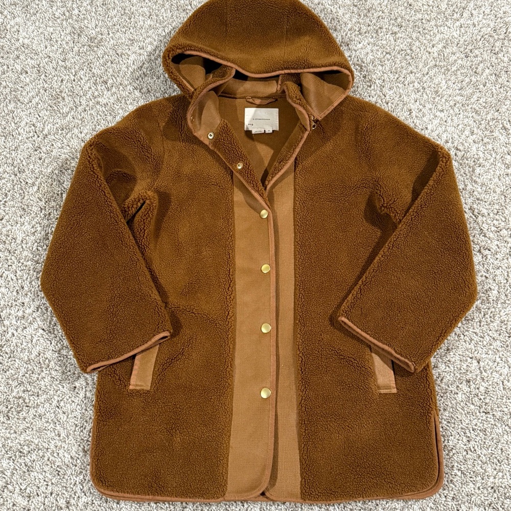 Anthropology, long teddy Sherpa jacket extra small